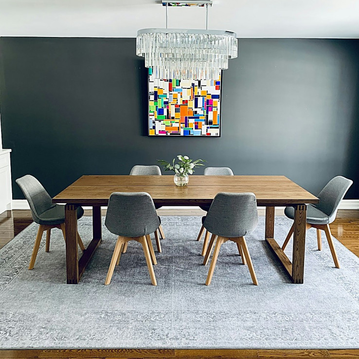 Обеденный стол из массива дуба Nordic Living Solid Oak Table 180cm